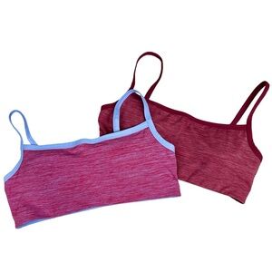 Vitality Daydream Block Square Bras - Sangria and Berry Marl